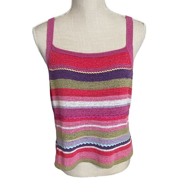 Sigrid Olsen Sport Colorful Knit Tanktop - Picture 1 of 6